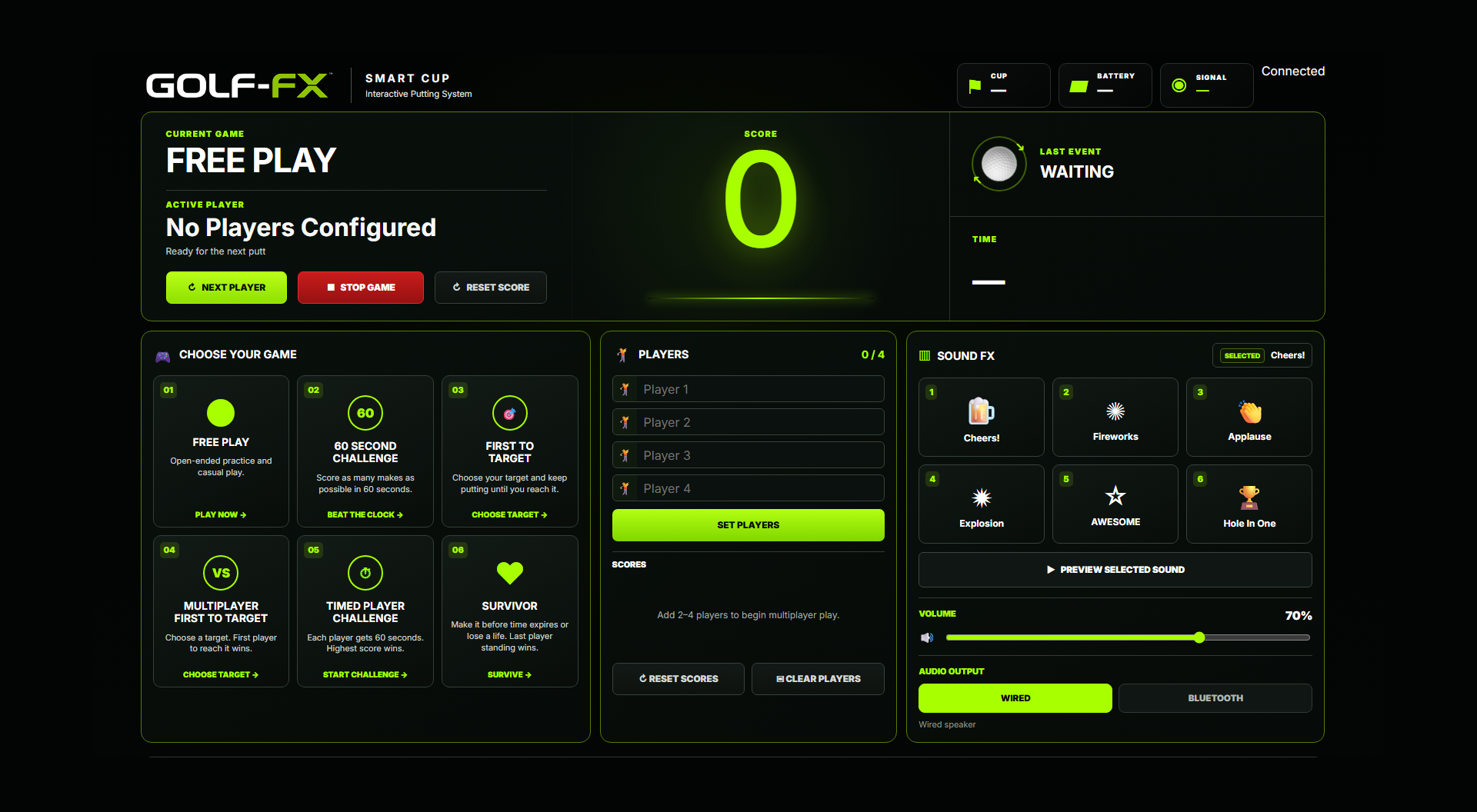 GOLF-FX experience placeholder