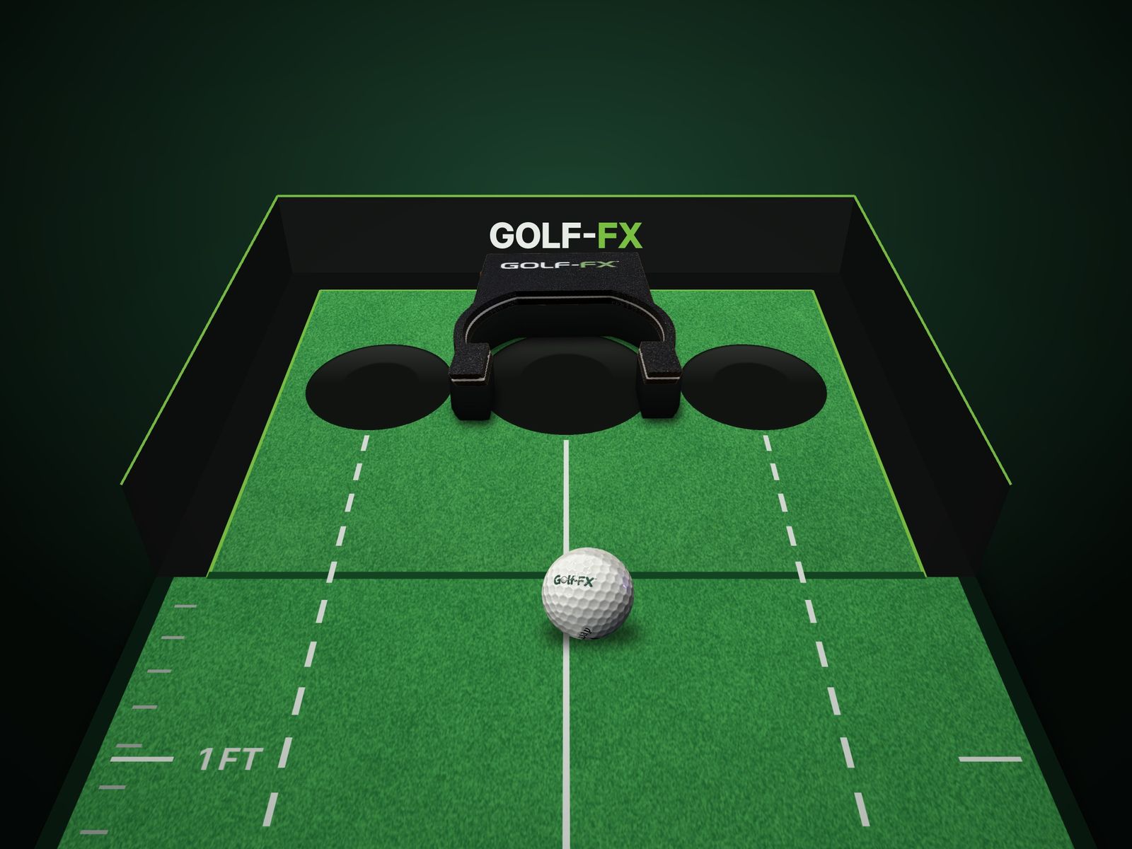GOLF-FX Smart Cup Arch on an indoor putting mat